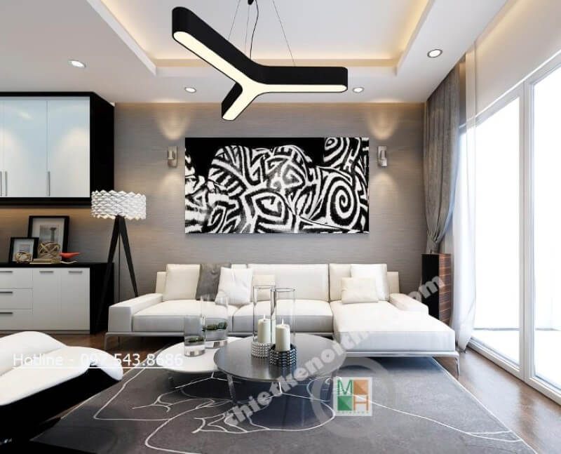 Để làm cho không gian phòng khách chung cư trở nên sang trọng và ấn tượng hơn, bộ sofa góc bọc da hiện đại sẽ là một lựa chọn hoàn hảo để trang trí nội thất.